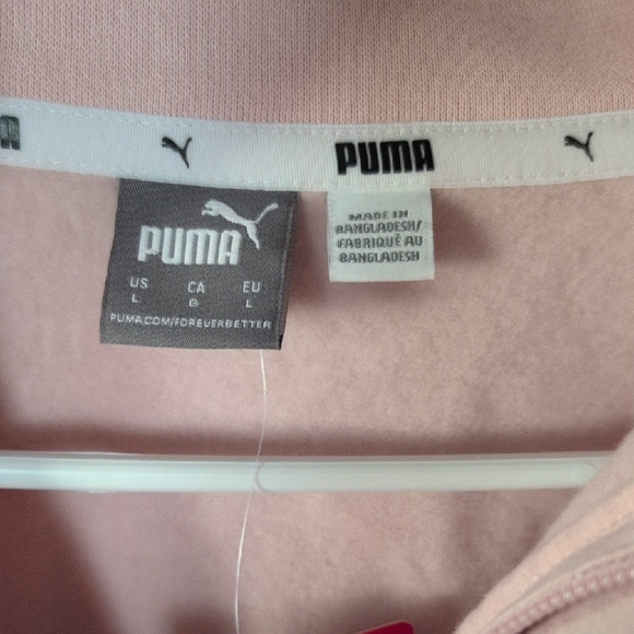 Puma Light Pink Quarter-Zip Hoodie - Picture 2 of 3
